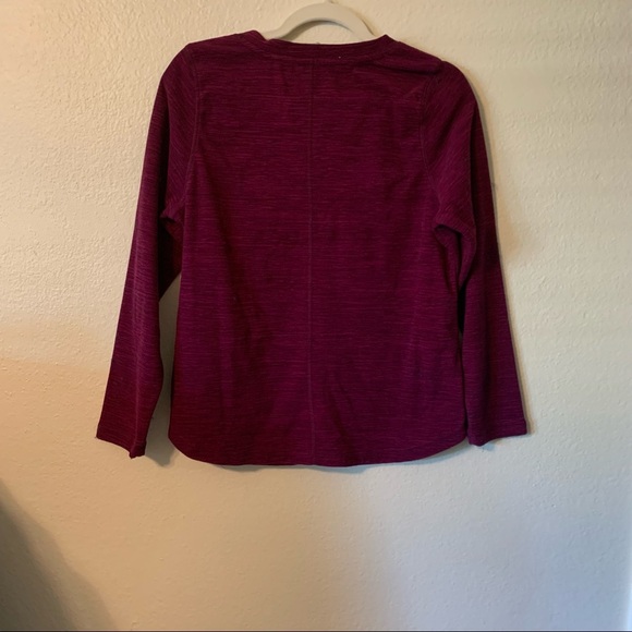 St. John's Bay V-Neck Fleece Top Size PM - Picture 2 of 4